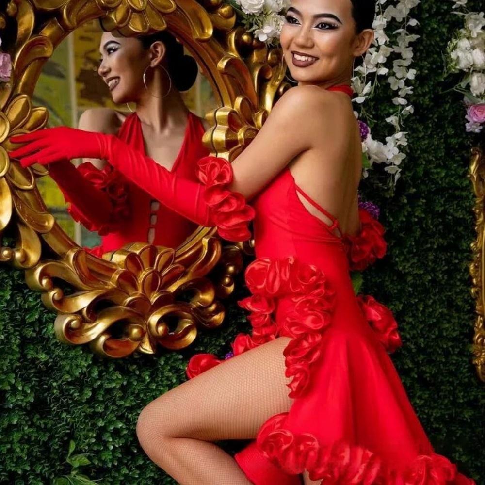 55cm Long Satin Gloves for Party Banquet, Ballet and Latin Dance Performance