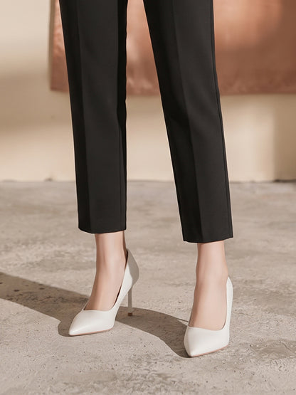 Satin Pointed Toe Stiletto Pumps