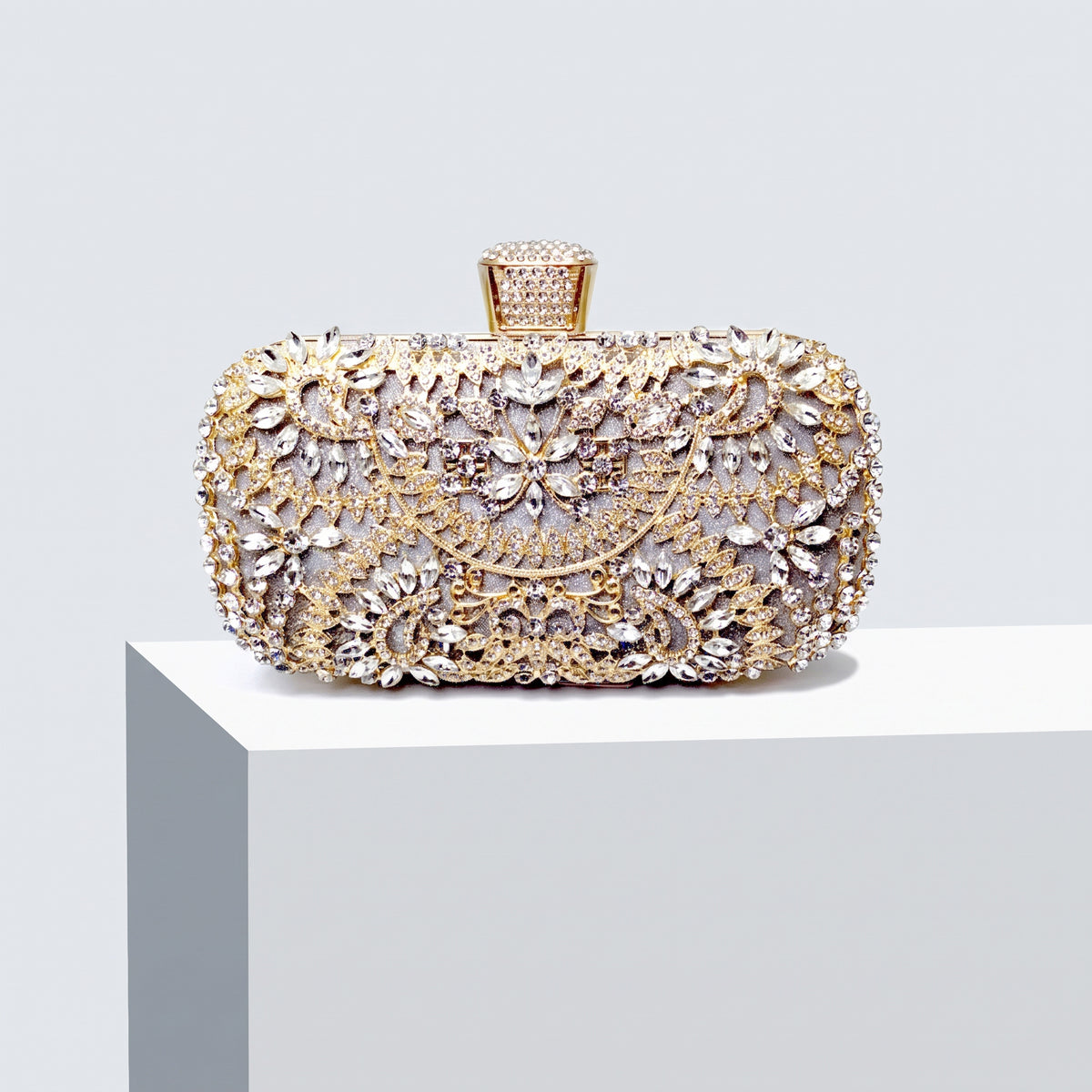 Rhinestone Crystal Evening Clutch Bag Wedding Party Prom Handbag