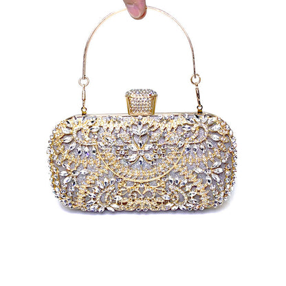 Rhinestone Crystal Evening Clutch Bag Wedding Party Prom Handbag
