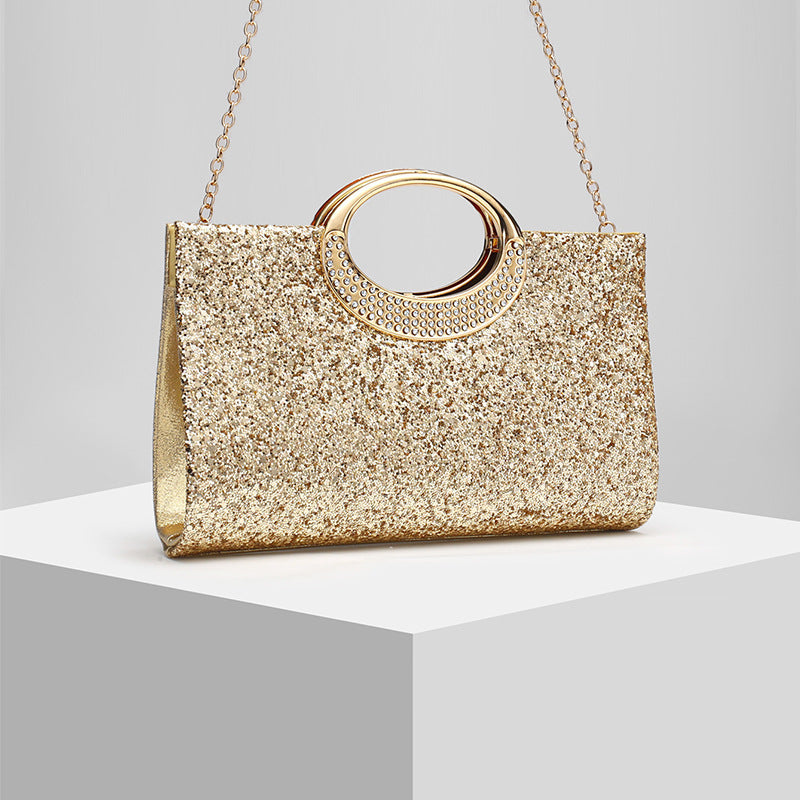 Shimmer Top Handle Handbag Sparkly Party Purse