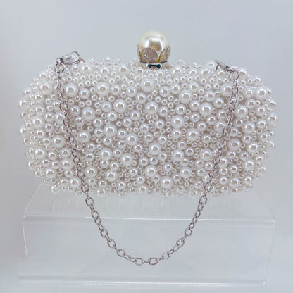 Vintage Faux Pearl Minaudiere Bridal Party Purse